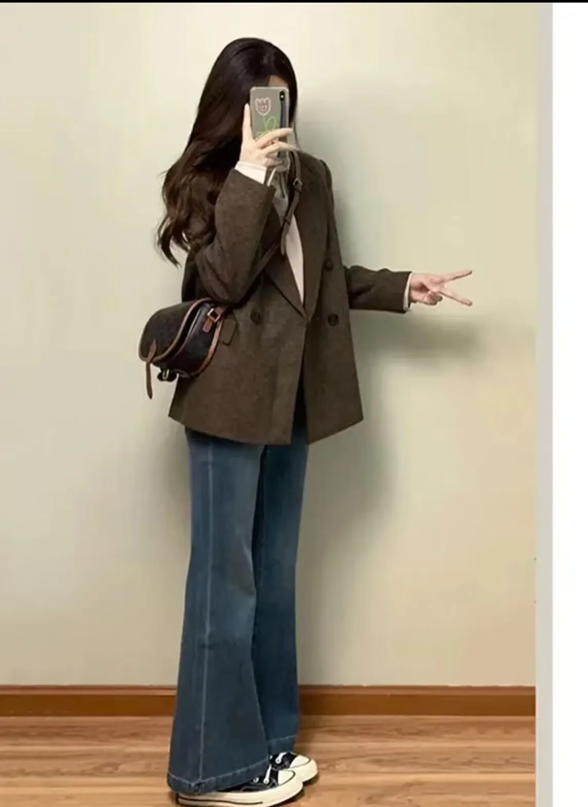 Herringbone Wool Coat for Women Female Office Lady 2024 Autumn and Winter High-end Petite Korean-style Short Jacket High Quality