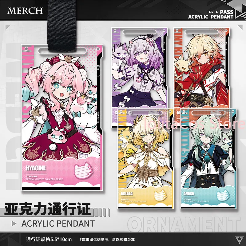 Honkai：Star Rail Castorice Hyacinthia Aglaea Mydei Acrylic Pass Pendant Keychain Bag Decor Birthday Gift Anime Collection