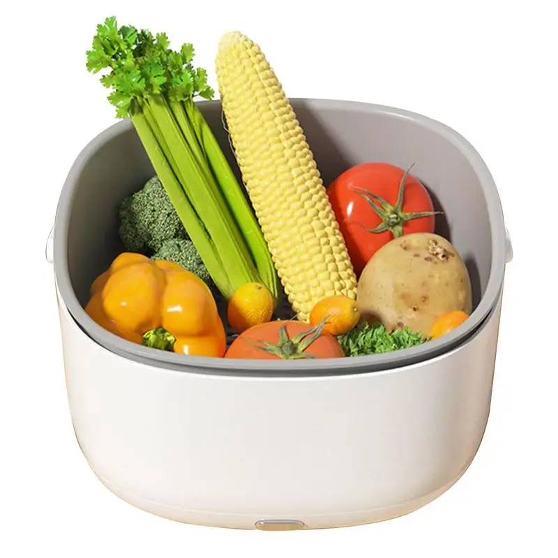 

Fruit And Vegetable Purifier Multifunctional Vegetable Washing Machine Double Layer Cleaning Basket For Cleaning Fruit Vegetable