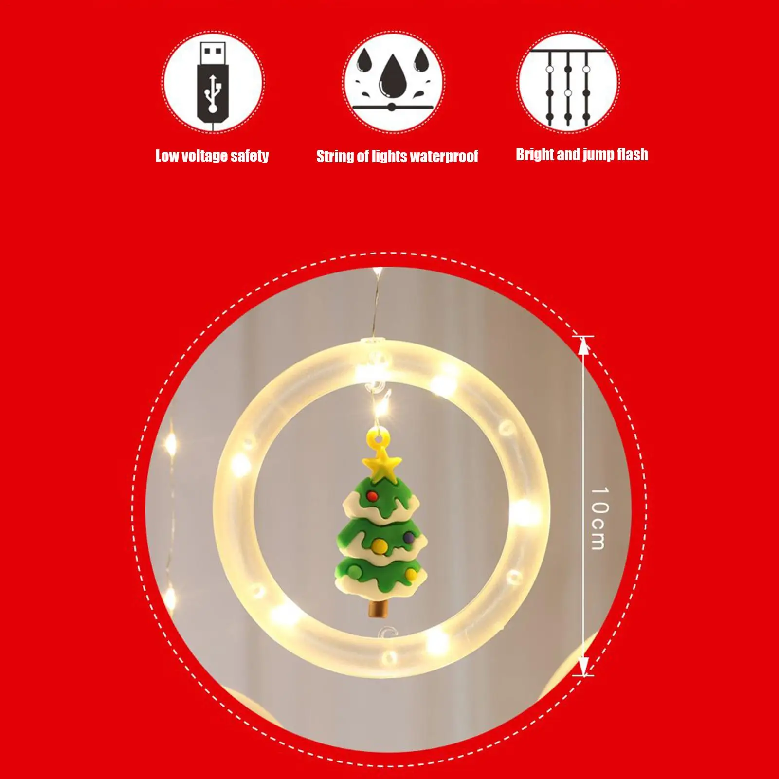 

Светодиодные шторы, рождественские украшения для окон, водонепроницаемые праздничные украшения, эстетическое освещение с регулируемой яркостью для внутреннего патио