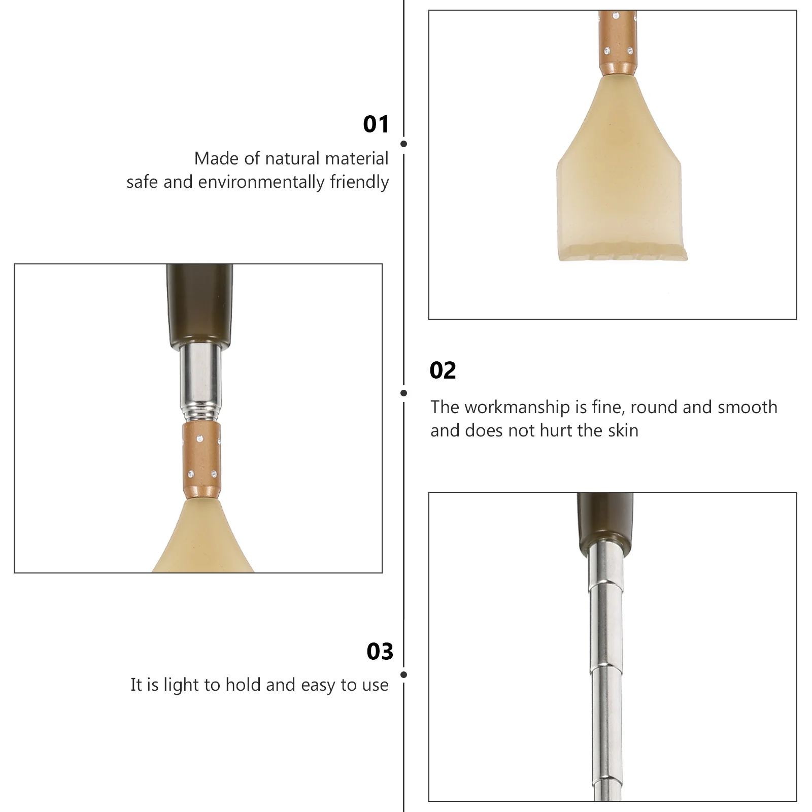 1 Buah Alat Penggaruk Punggung Desain Teleskopik Tahan Lama Permukaan Halus Nyaman Alat Pereda Gatal Praktis Tongkat Penggaruk