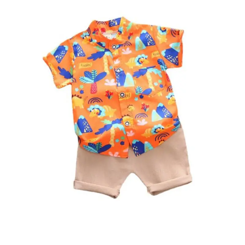 New Children Casual Clothes Suit New Summer Kids Boys Girls Printe Shirt Shorts 2Pcs/Set Baby Toddler Clothing Infant 0-4 YEARS