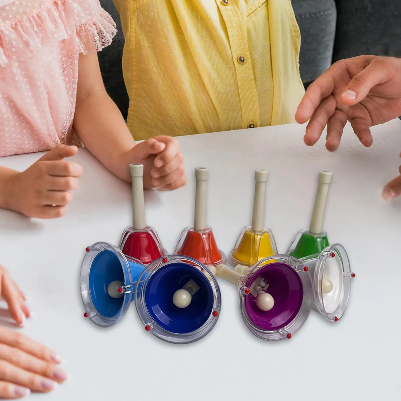 

8 Pieces Hand Bells Hand Percussion Bells for Children Adults Party Supplies