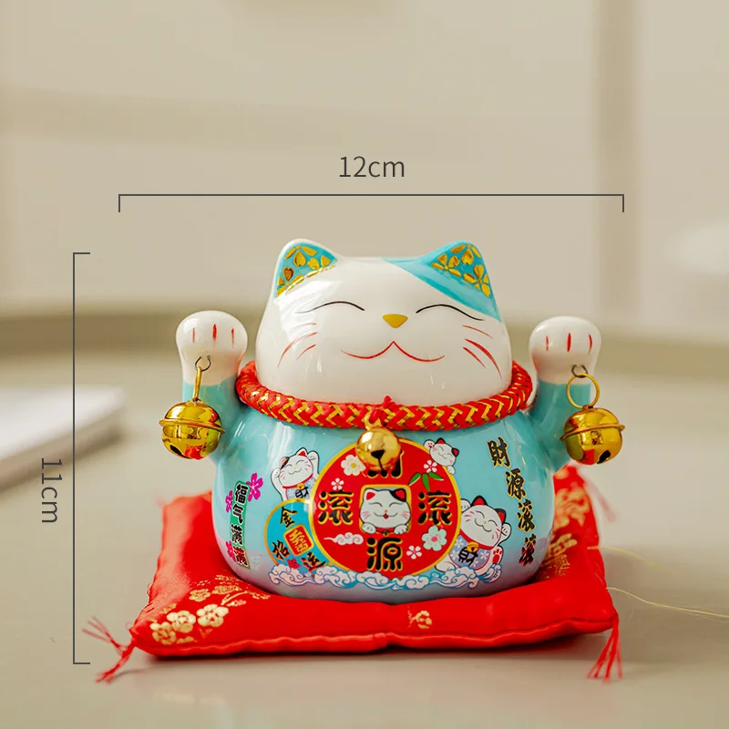 4.5 inch lucky cat creative ceramic home decoration small lucky cat piggy bank piggy bank car decoration desk decoration