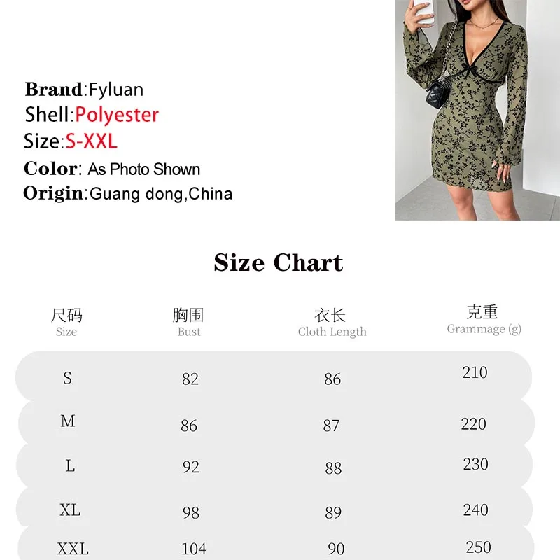 Europa e américa roupas femininas moda nova manga alargamento vestido de malha dupla camada decote em v profundo mini vestido emagrecimento vestido curto