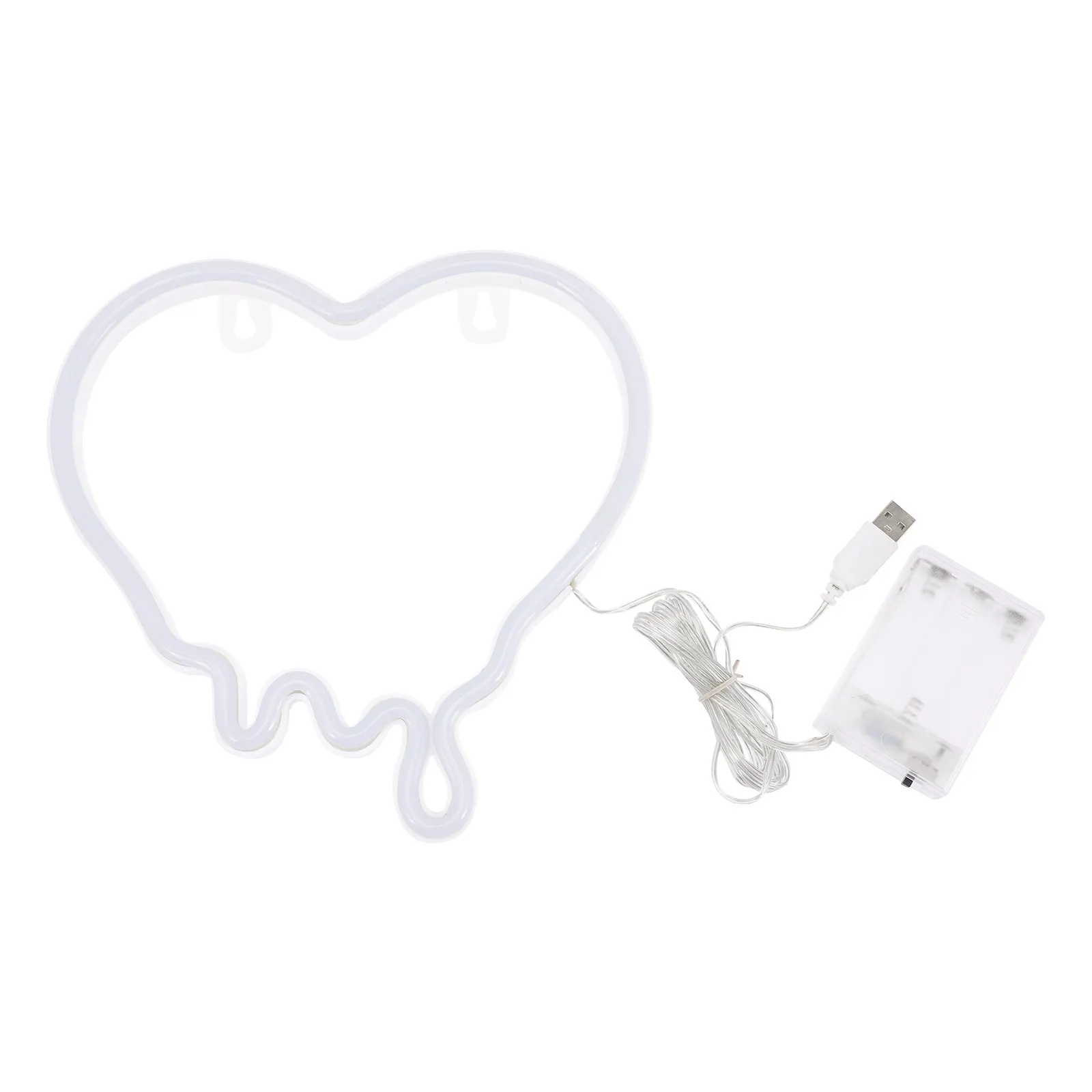 

Melting Heart Neon Light Decorative Romantic Heart Neon Sign Light for Bedroom Bar Party Home Decor Valentine Gift