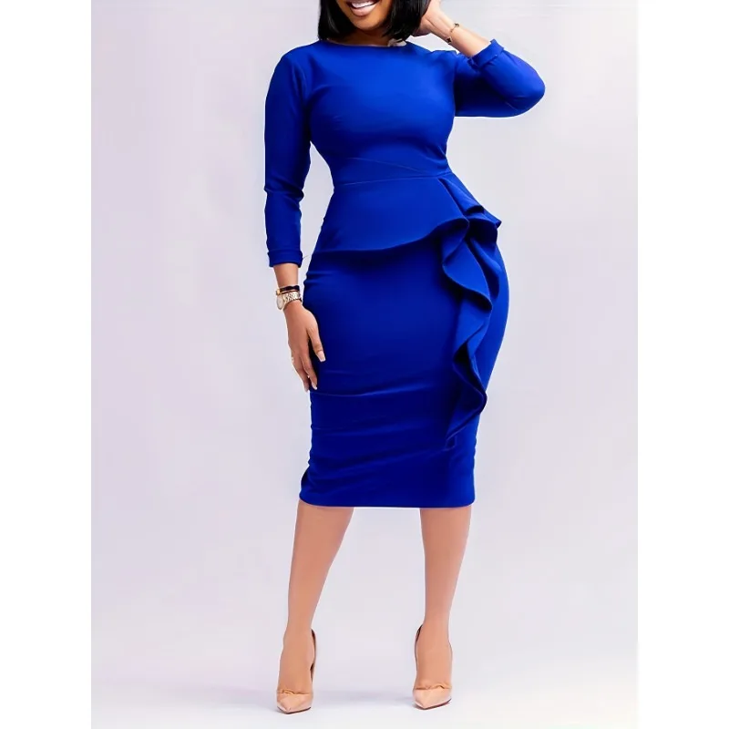 

Fashionable and Elegant Plus Size Commuter Pencil Dress