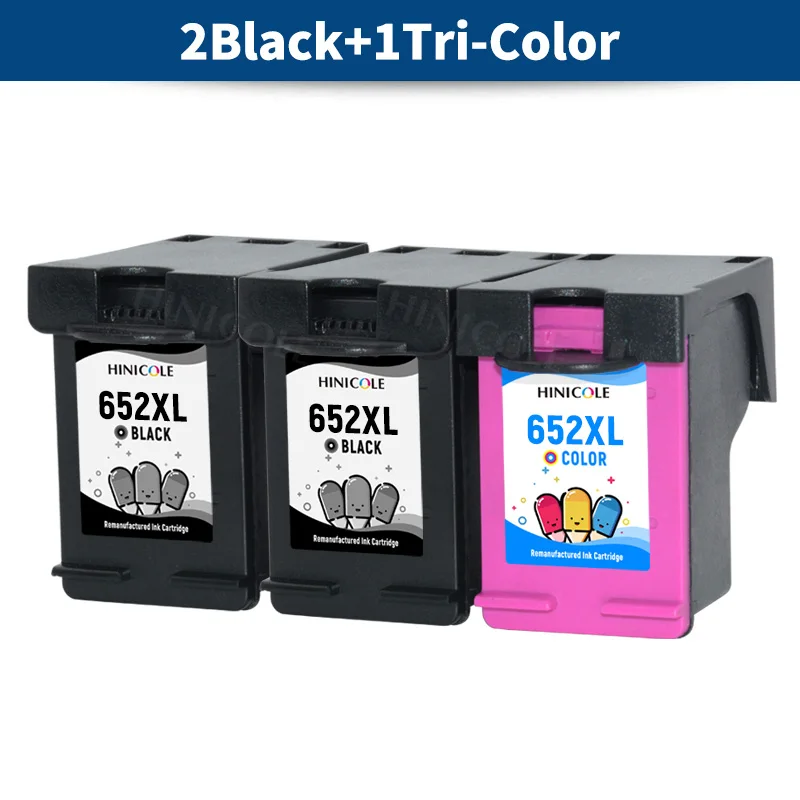 New! 3x Ink Cartridge Compatible For HP 652XL 652 For HP Printer Deskjet Ink Advantage 1115 2135 3635 3755 3835 3836 4535