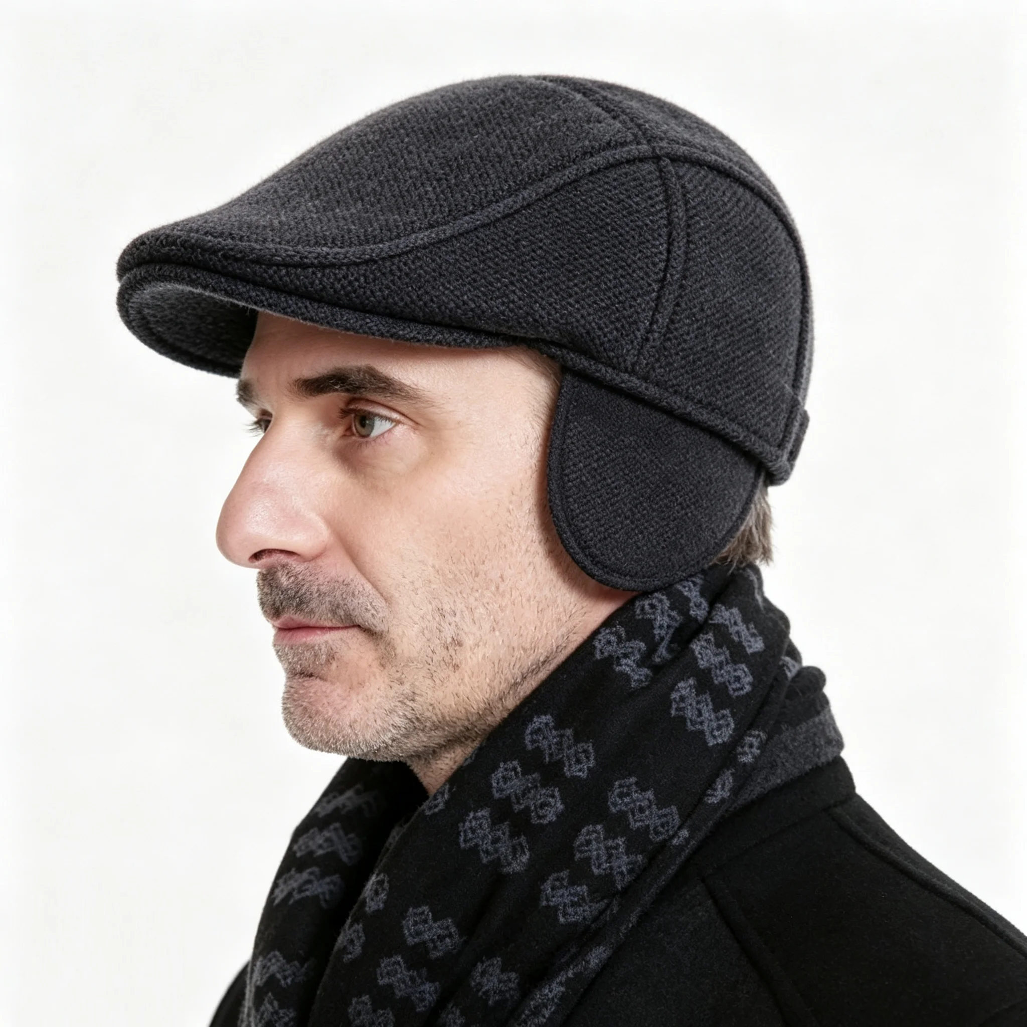 Vintage Wool Blend Beret Hat Big Head French Artist Style 30% Wool Beanie Elegant Plus Size Cap for Men Middle Aged and Elderly