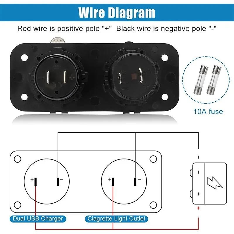 

Алюминиевое автомобильное зарядное устройство с двумя USB-портами и кабелем, металлическое быстрое зарядное устройство для автоматической модификации