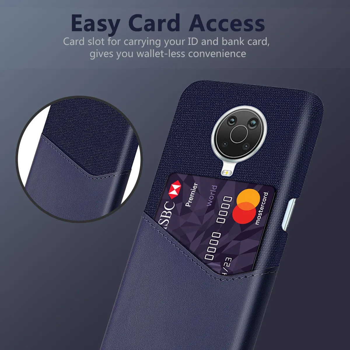 Funda de negocios para Nokia G20 G10 Funda Febric Funda con tarjetero para Nokia G10 G20 TA-1336 TA-1343 TA-1347 TA-1372 TA-1365 TA-1334