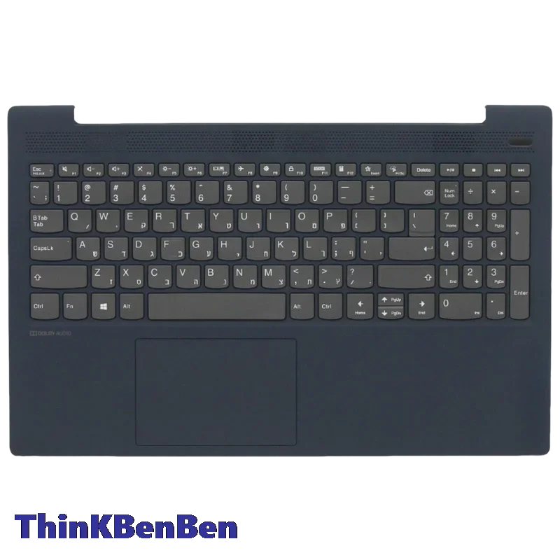 

HB Hebrew (IL Israel) Blue Keyboard Upper Case Palmrest Shell Cover For Lenovo Ideapad 5 15 ITL05 IIL05 ALC05 ARE05 5CB1B43447