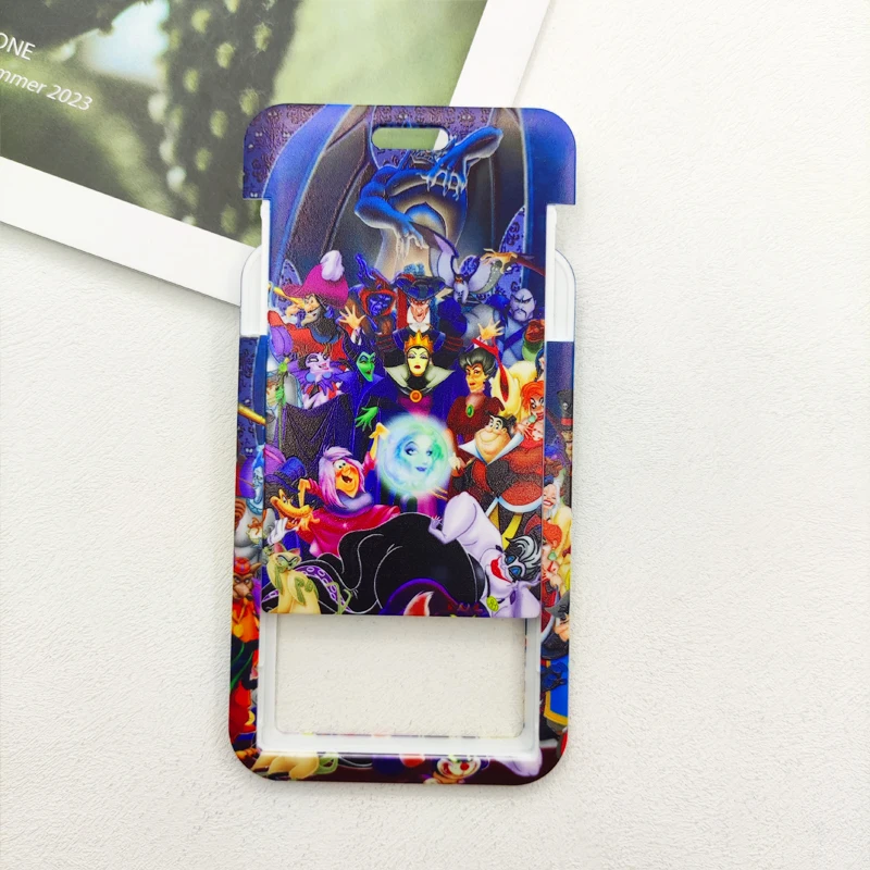 Disney Villains Card Holder Evil Queen Neck Strap Lanyards Keychain ID Bus Credit Card Pass Hang Rope Lariat Keyrings Lanyard