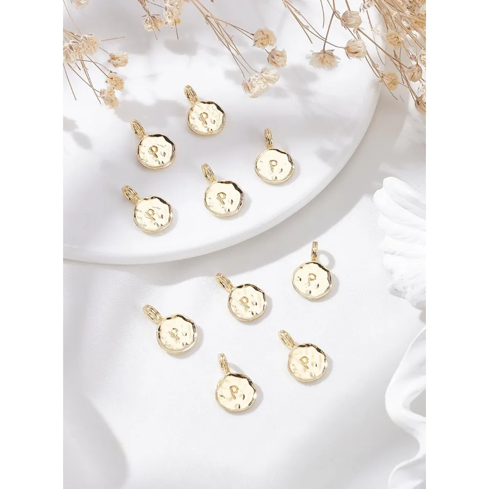 10 قطعة حرف P سحر اليدوية قلادة بحرف رسالة سحر للمجوهرات اليدوية صنع توريد الهدايا DIY بها بنفسك صنع قلادة