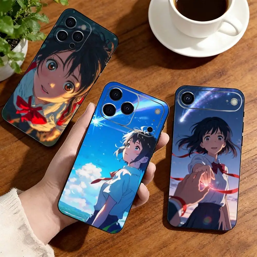 Mitsuha Miyamizu  Phone Case For iPhone17,16,15,14,13,12,11 Plus,Pro Others Soft Black Cover