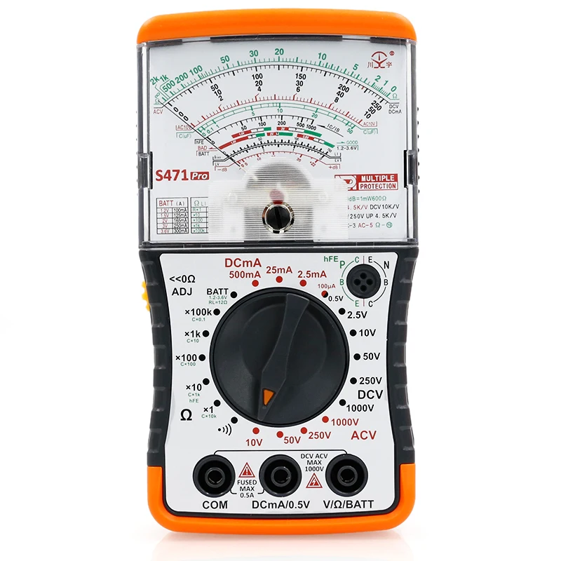 NJTY S471PRO Mini-Analog-Multimeter, universelles hochpräzises mechanisches Anti-Burn-Multimeter – Detail 20