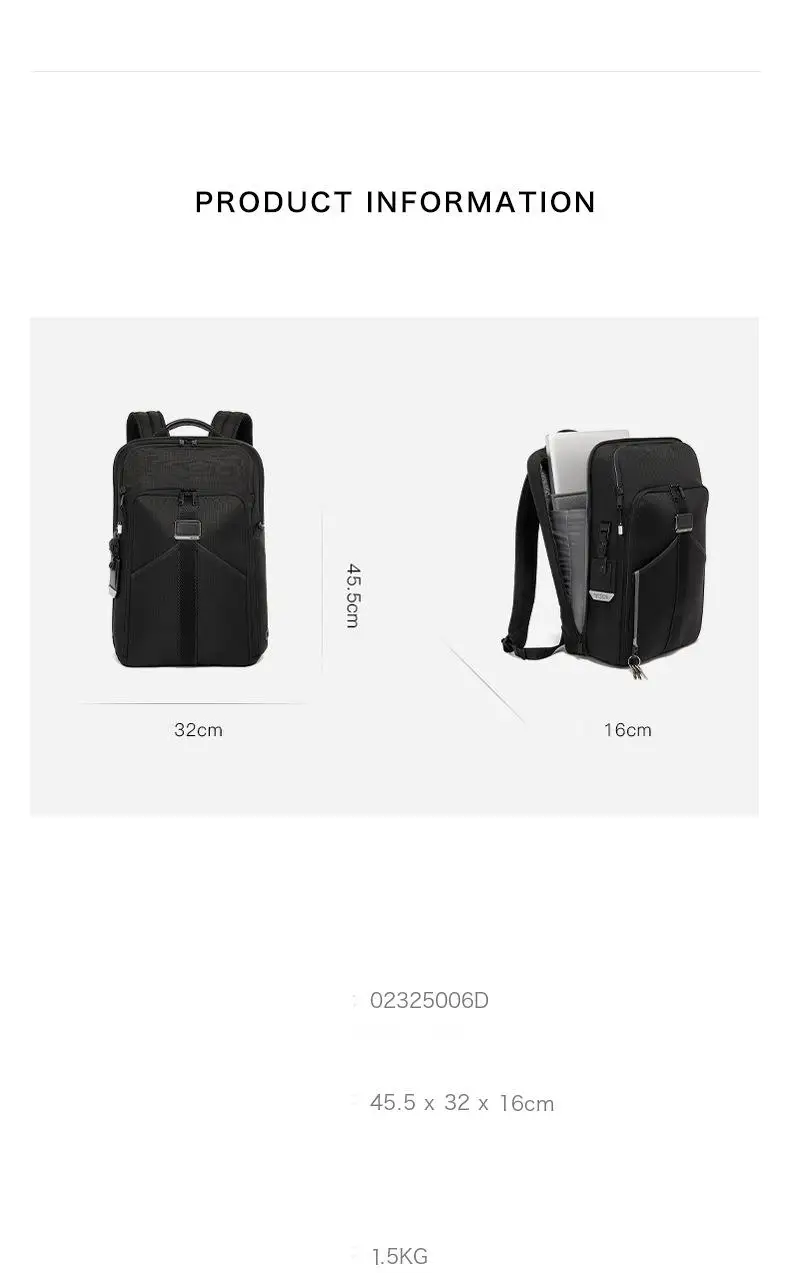 Urban Outdoor Backpack for Men - Streamlined Black Design with Multi-Compartment Storage for Travel & Tools 2325006