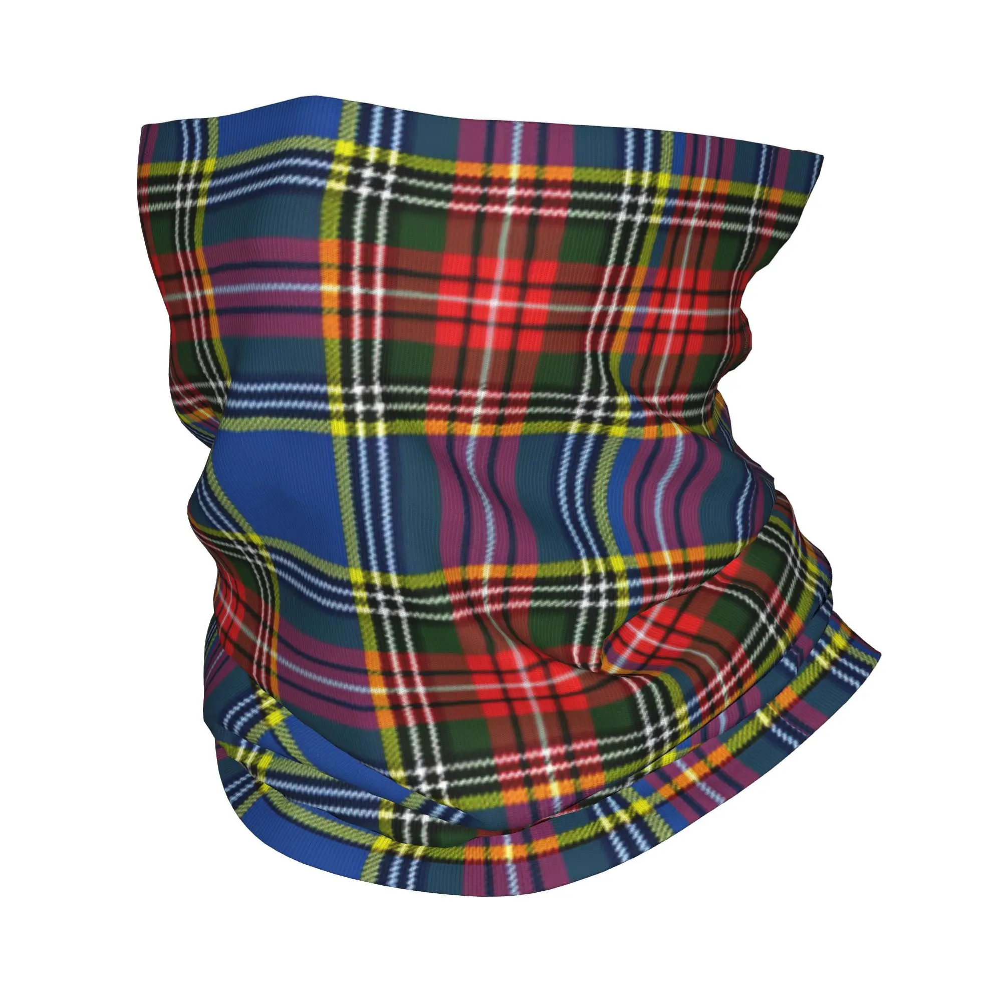 Custom Royal Tartan Plaid Winter Headband Neck Warmer Men Women Hiking Camping Tube Scarf Stripes  Face Bandana Gaiter