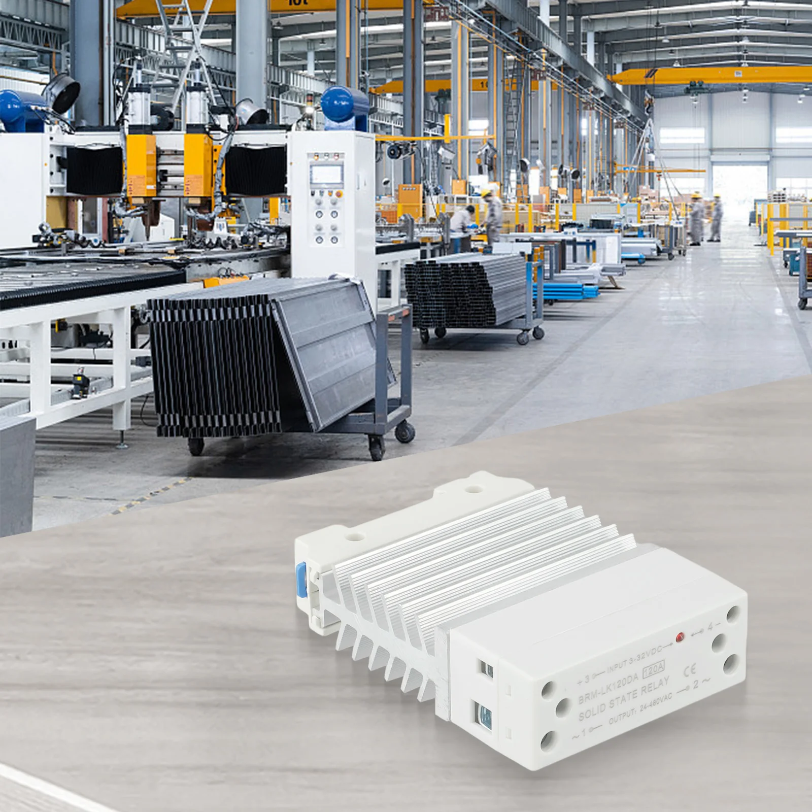 

Integrated Rail Solid State Relay 120A DC Control for AC Single Phase with Heat Sink for Efficient Performance