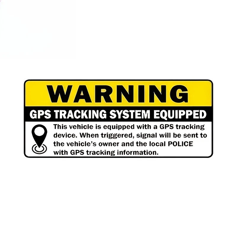 Car decoration stickers Warning GPS Tracking System Equipped Car Decal Auto Body Sticker 20CM PVCKK