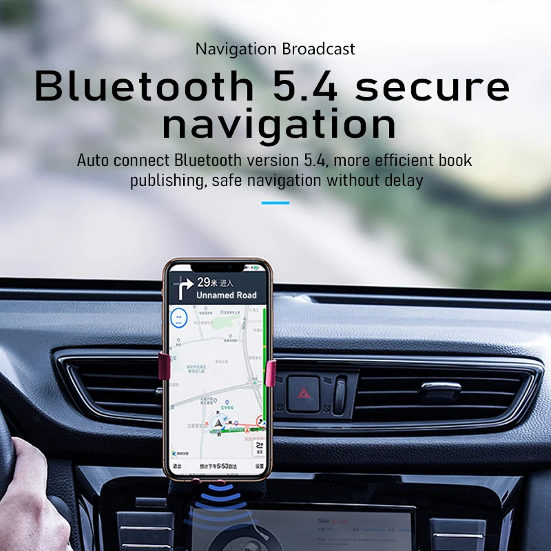 Bluetooth 5.4 FM Transmitter With Mic Handsfree Call USB Wireless Adapter Lossless Stereo Music Audio Receiver For Car FM Radio view 2