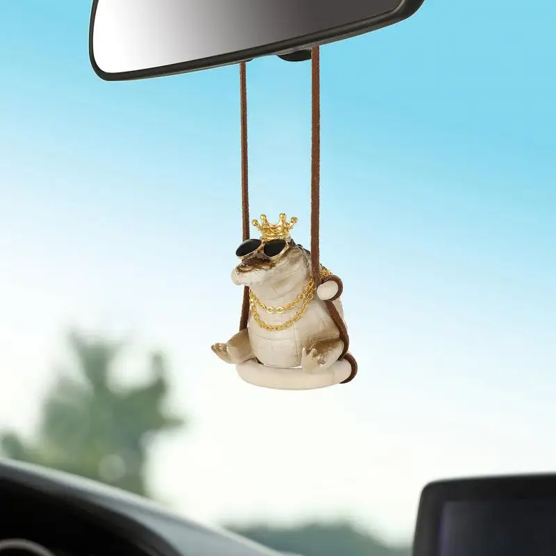 Car Charm For Rear View Mirror Swinging Crocodile Funny Car Accessories Car Hang Ornament Cute Car Interior Decoration Rearview