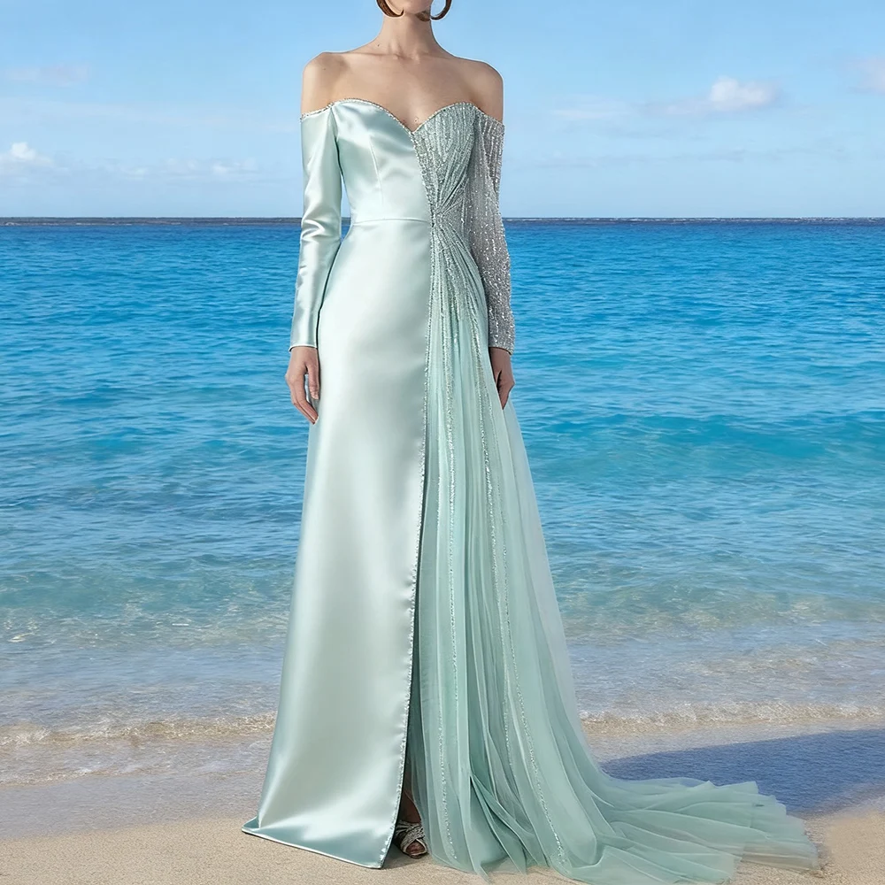 

Customized Elegant Long Sparkle Evening Dresses for Special Occasions Floor-Length A-Line Women Gala Prom Party Gowns 2025