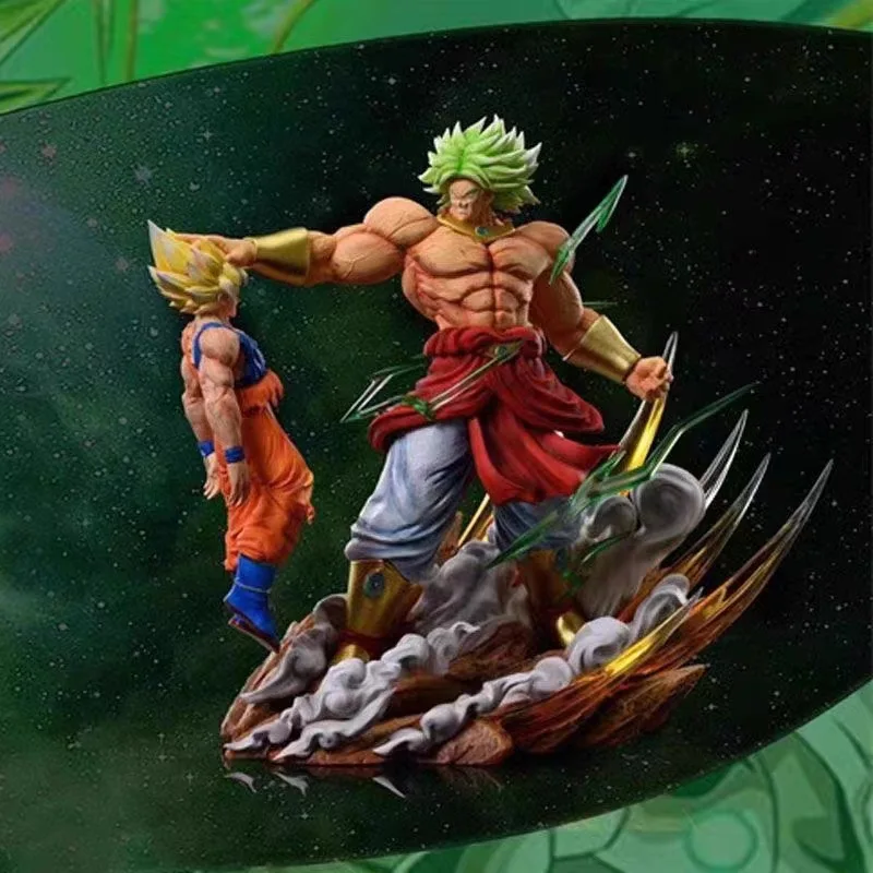 20cm Dragon Ball Anime Figures Broli Vs Goku Action Figures Pvc Model Statue Goku Broly Doll Collectible Toys Birthday Gift