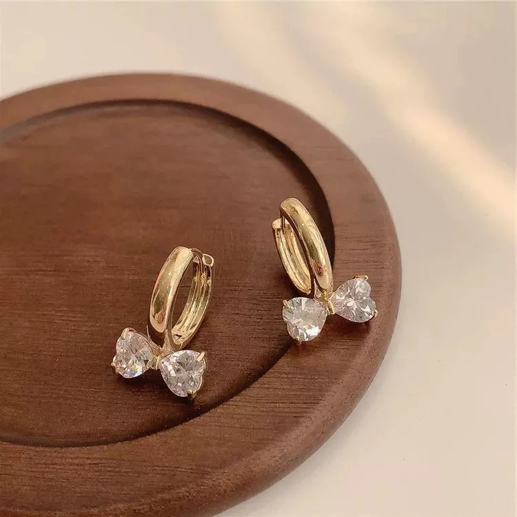 Women's Classic Butterfly Zircon Earrings, Elegant Gift