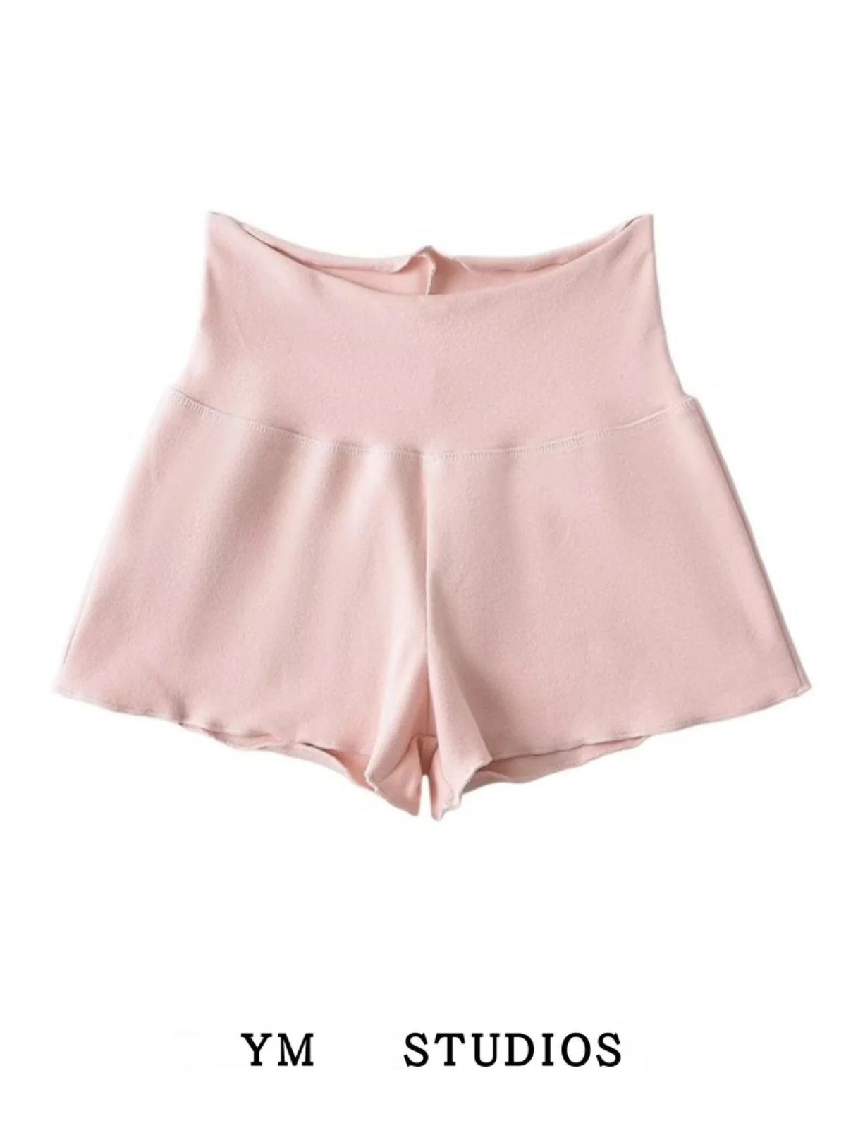 

Удобные розовые балетные шорты с низкой талией и расклешенными штанинами, американские высокоэластичные спортивные шорты-базовый слой, прямые шорты с высокой талией для лета