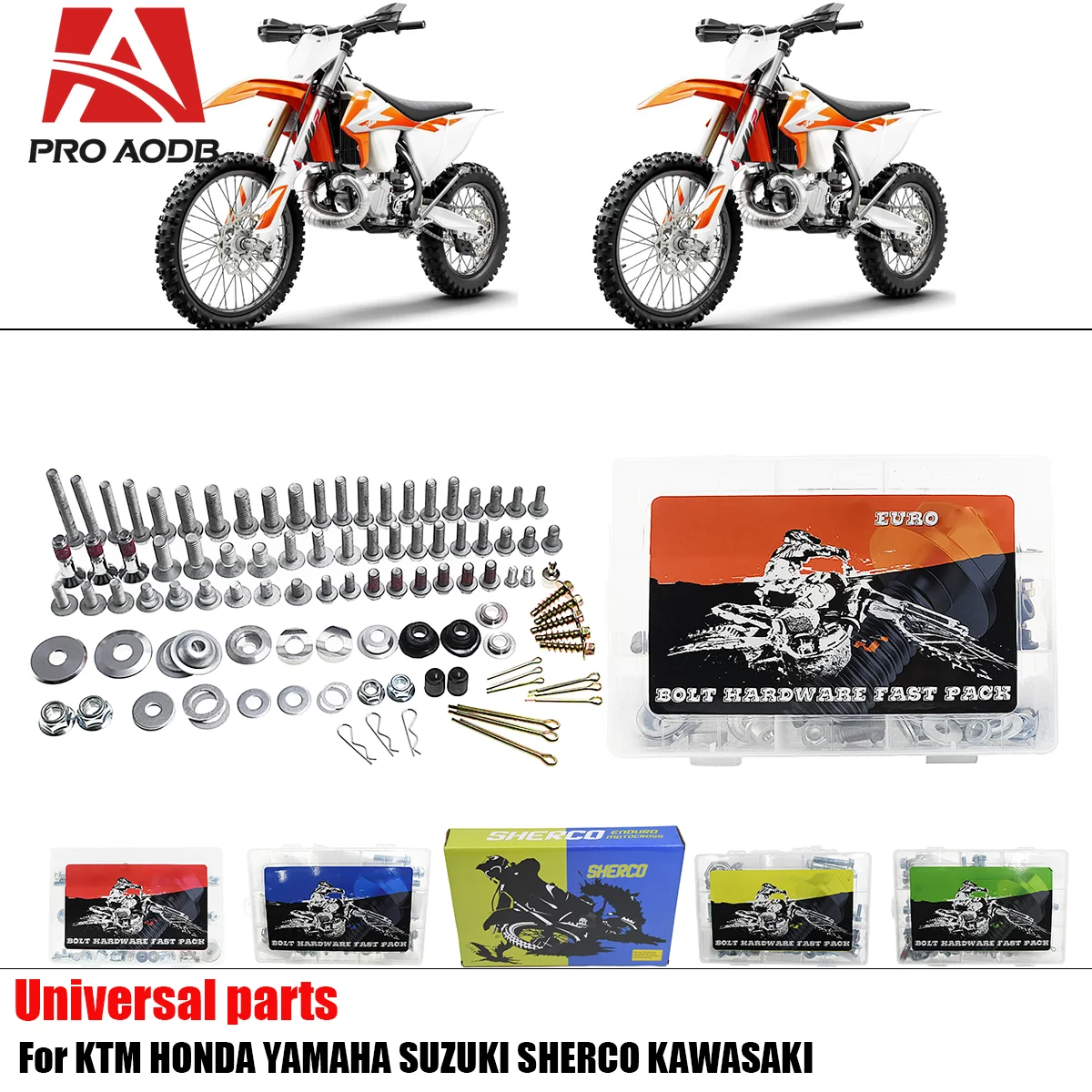 

For KTM Motorcycle 125-530 SX/XC/XC-F/XC-W/XCW-F/SX-F/EXC/EXC-F/TPI/Six Days 2003-2024 Hardware Bolt Full Plastics Fastener Kit