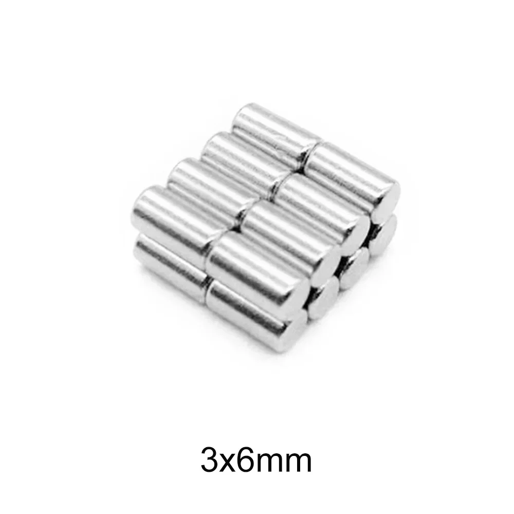 20~1500PCS 3x6 Search Minor Diameter Magnet 3mm x 6mm Bulk Small Round Magnets 3x6mm Neodymium  Disc Magnets 3*6 strong magnetic