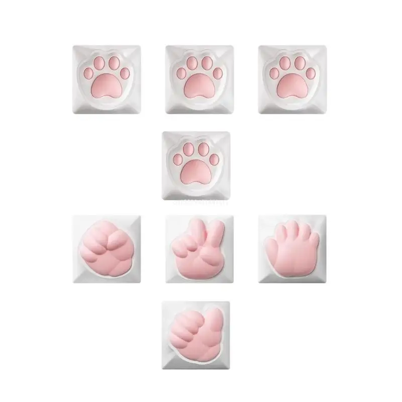 4pcs Eye-Catching Paw Keycap for Gaming Keycaps Sublimation Dye Technology Dropship