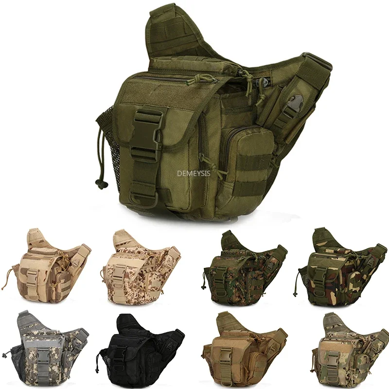 Men's Tactical Bag, Molle  Sport Shoulder Bag, Outdoor Hiking Travel Climbing Bags Crossbody Bag