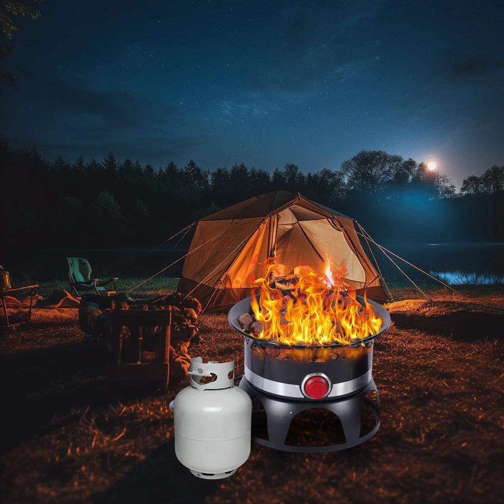 ！@Hot Sale Propane Fire Pit Camping Gas Fire Pit Outdoor Smokeless Fire Pit