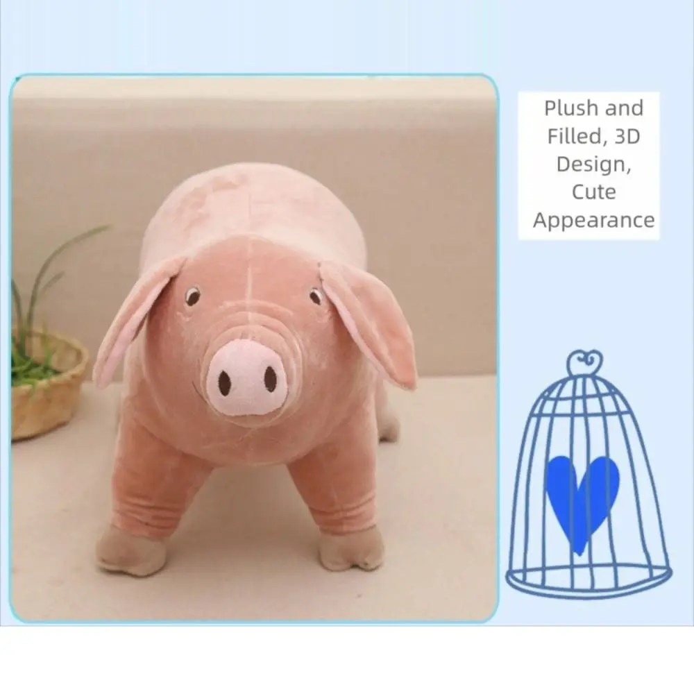 Niedliche beruhigende Plüsch-Schwein-Puppe, simuliertes 25/40/50 cm großes Umarmungskissen, Plüsch-Spielzeug für Kinder und Mädchen, Geschenk