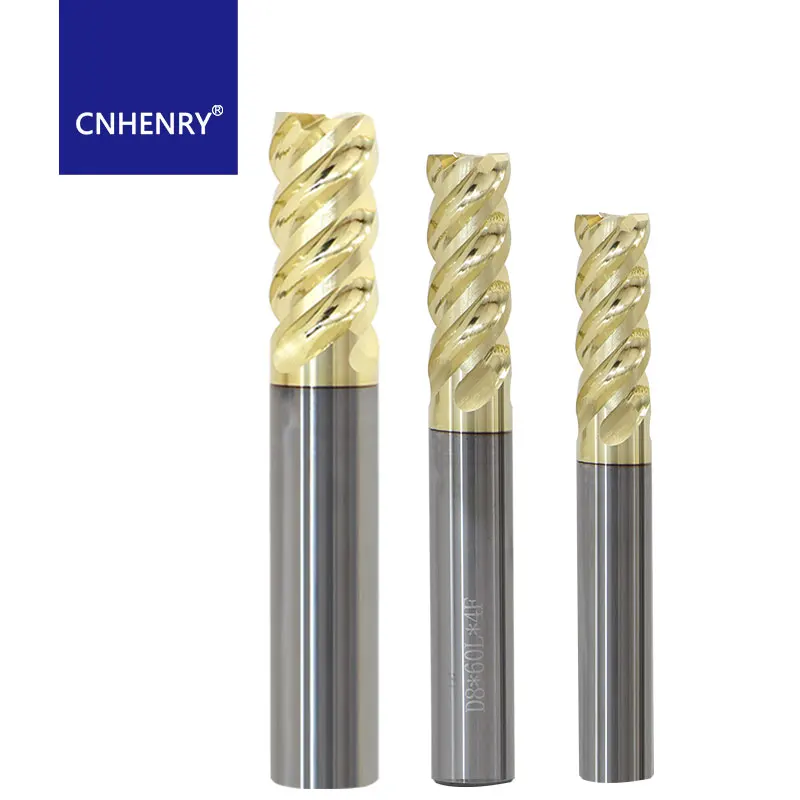 HRC68 Carbide Square End Mill 4 Flute Mill Bits For Machining Stainless Steel And Titanium Milling Cutter