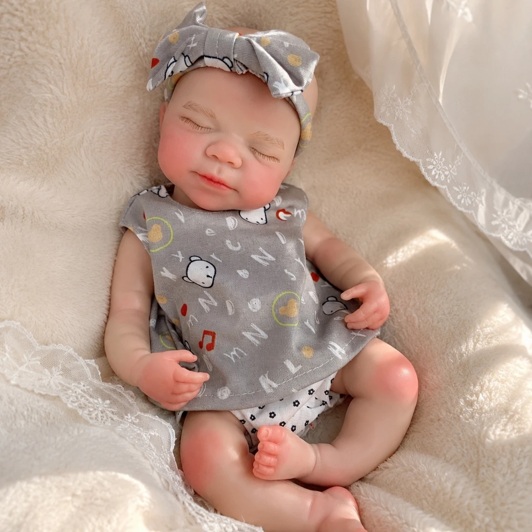 13 Inch/33 cm Open Mouth Cleanable Entire Silicone Reborn Girl Pascale 3D Crafted Skin True-to-life Bebe Reborn De Silicona