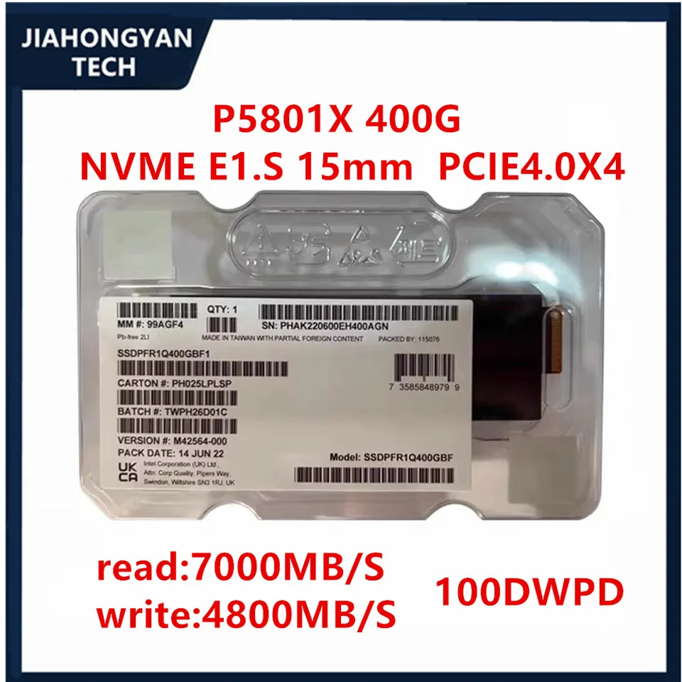 オリジナルインテル OPTANE SSD DC P5801X 400 グラム E1.S