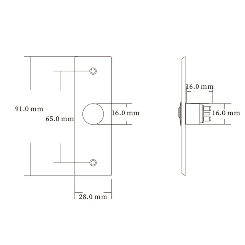 Joli à bouton de sortie en acier inoxydable pour serrure, système de contrôle d'accès de porte, poussoir de porte, bouton de déverrouillage de porte, interrupteur en alliage