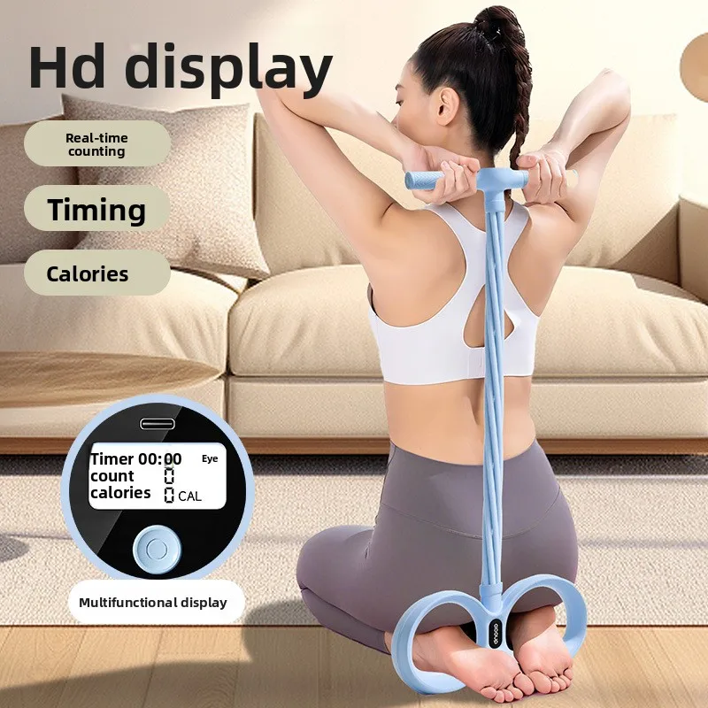 Equipo de entrenamiento de Yoga en casa de silicona ecológico multifuncional con correas de tensión de Pedal de 6 tubos y cuerdas de Yoga