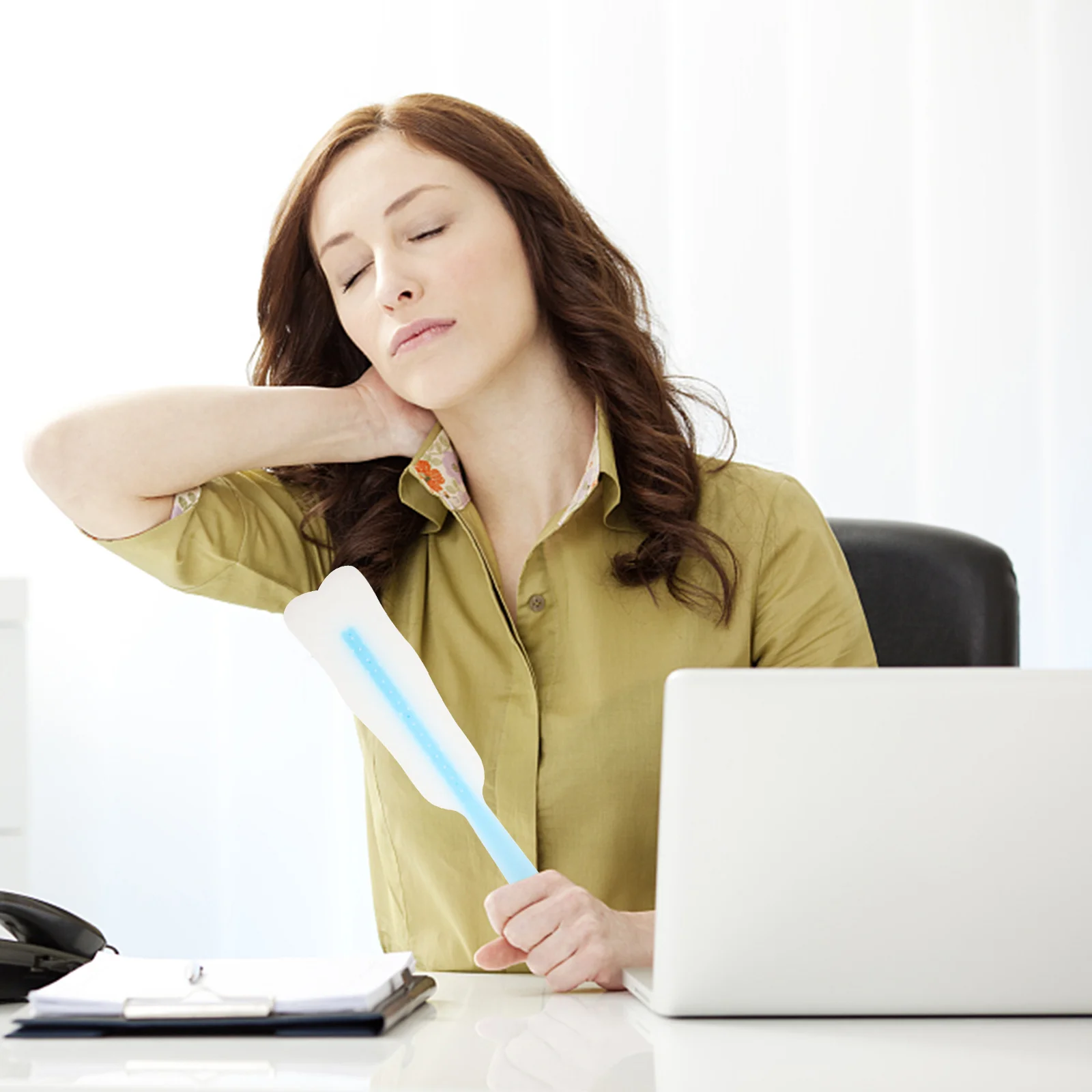 Körpermassagegerät, Muskelmassagestab, Ergonomischer Rückenmassagestab mit Abgerundeten Kanten, Ganzkörper-Akupunktur-Massagegerät zur Linderung von Müdigkeit