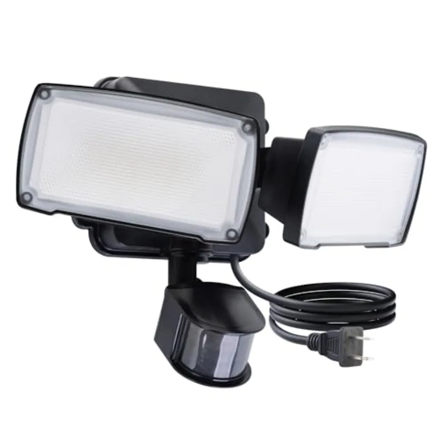 

21W Plug in Motion Sensor Light Outdoor, Flood Lights Outdoor Motion Sensor, 2500LM, 5000K Daylight, IP65 Waterproof, Adjustabl