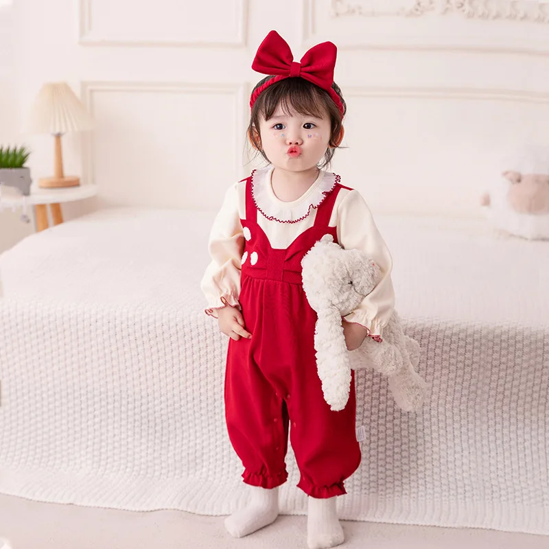 

Комбинезон для девочек, новый весенне-осенний детский комбинезон, модная и милая детская верхняя одежда принцессы, удобная одежда