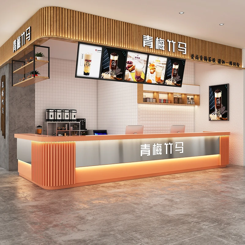 

Органайзеры для магазина чая с молоком, стойка регистрации, магазин фруктовых десертов, касса, угловые органайзеры, роскошная мебель для салона Mostrador