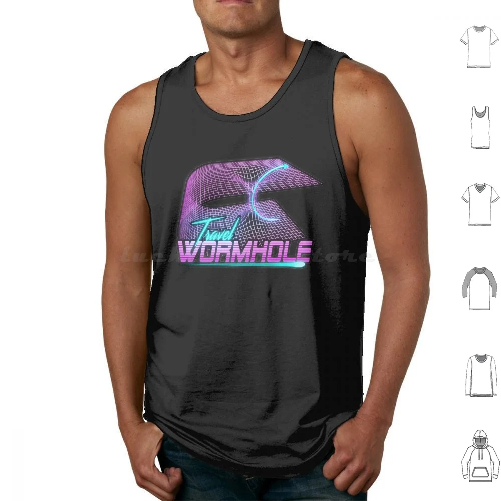 Travel Wormhole-Science Fiction Retro Space T-Shirt Tank Tops Print Cotton Warp Speed Space Travel Venus Earth The