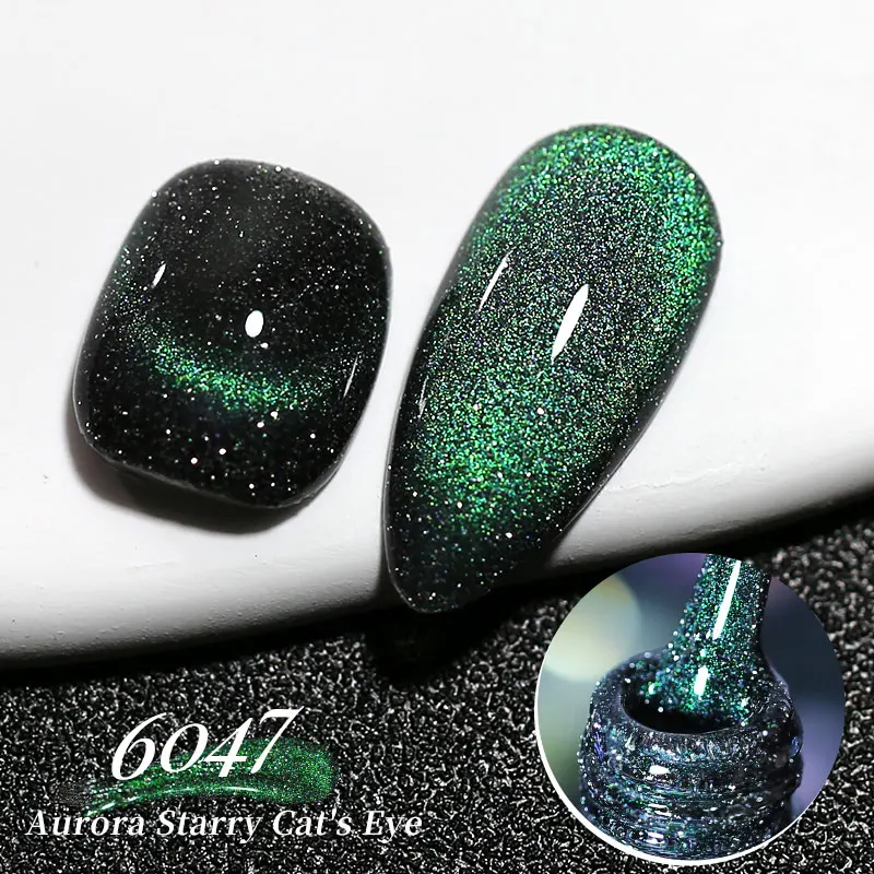 Arte clavo 9d reflektieren des Katzenauge magnetisches Gel Nagellack Glitter Laser holo graphisch semi permanent UV-Gel Nail Art Gel einweichen