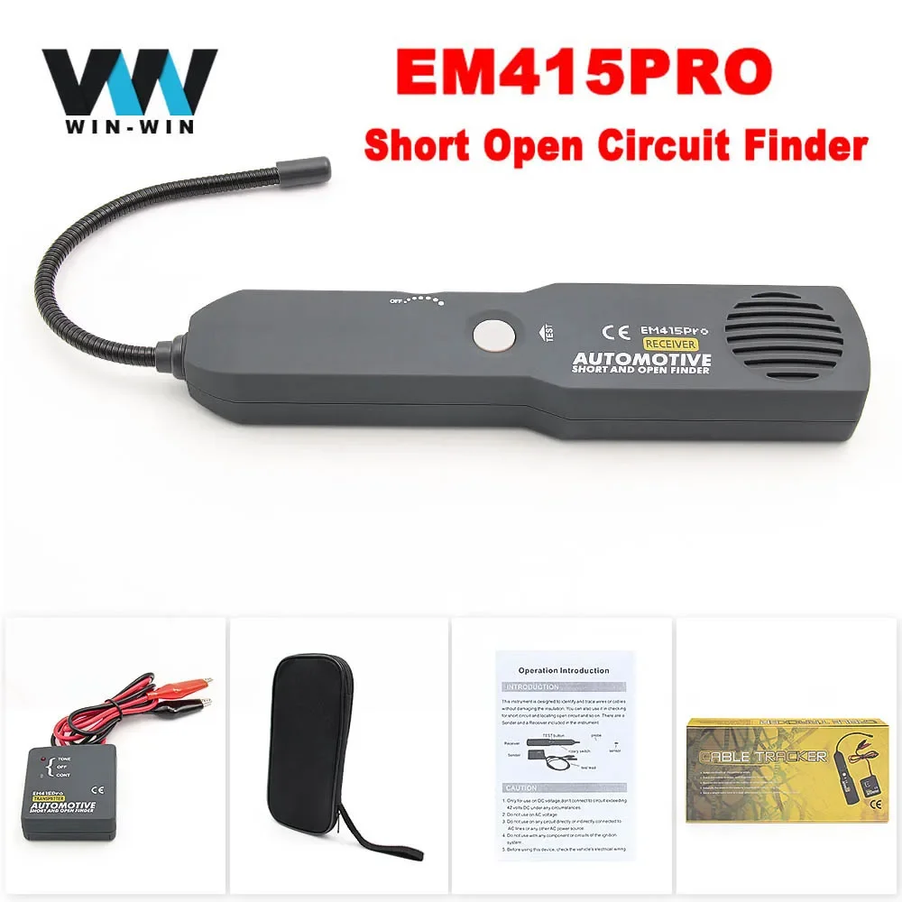 Universal 6-42V DC Automotive Short Cable Tracker Open Wire Finder EM415PRO Find Car Short Circuit Wire Diagnostic Checker Tools