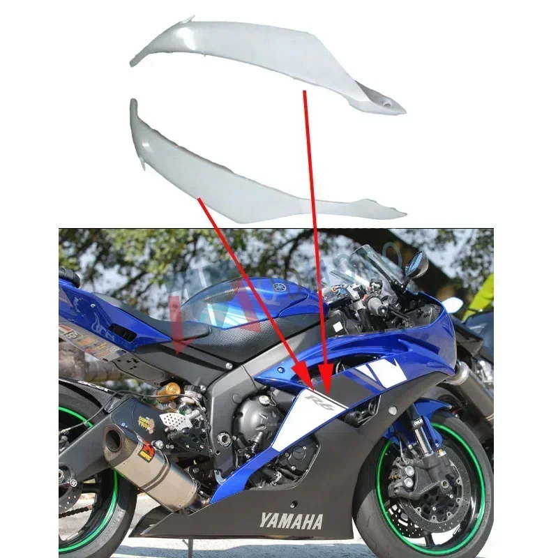 For Yamaha YZF-R6 2008-2016 Unpainted Bodywork Left and Right Side Cover ABS Injection Fairing Motorcycle Accessories