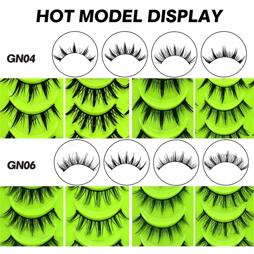 אנימה יפנית lashes 20 זוגות מעורבים בסגנון wispy cosplay cosplay cosplay הטבעי